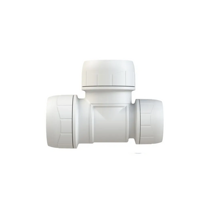 Polypipe Polyplumb Enhanced End Reducing Tee 28mm 22mm x 28mm - PB1428EW