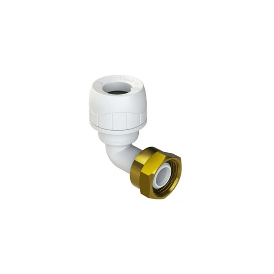 Polypipe Polyplumb Enhanced Bent Tap Connector 15mm x 1/2" - PB1715EW