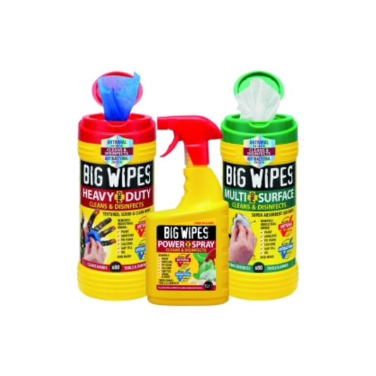 Big Wipes Heavy-Duty Pro+ Wipes Tube & Power Spray Bundle - BIGWIPESHDPS