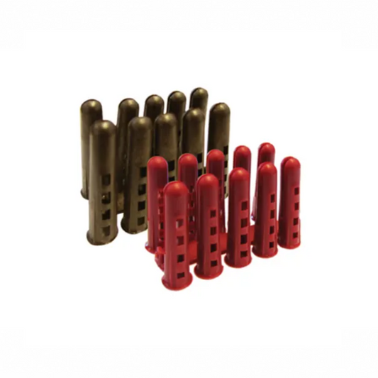 Rawlplug HDPE Plastic Plug (Pack Of 100) (Red and Brown) - 67600