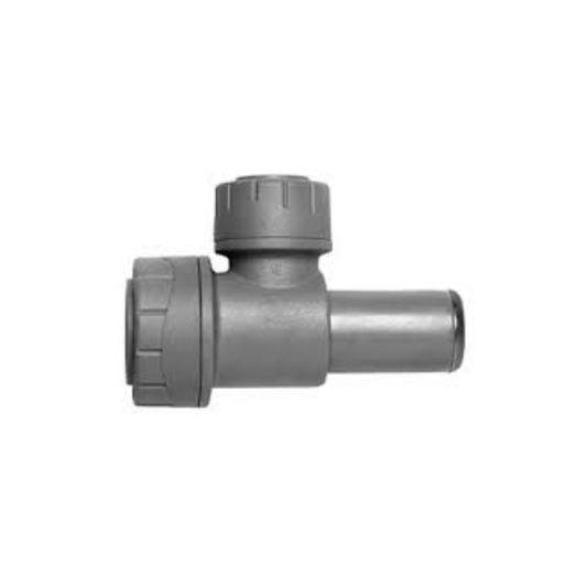 Polypipe Polyplumb Branch Reducing Spigot Tee (Grey) 15mm x 15mm x 10mm - PB1215