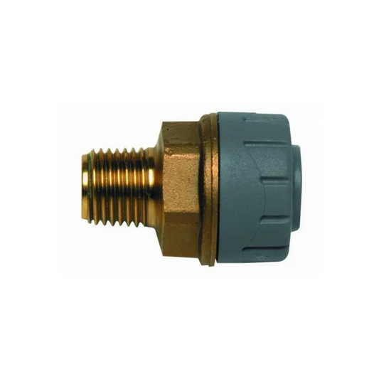 Polypipe Polyplumb Male Iron Straight Connector 15mm x 1/2" - PB4315