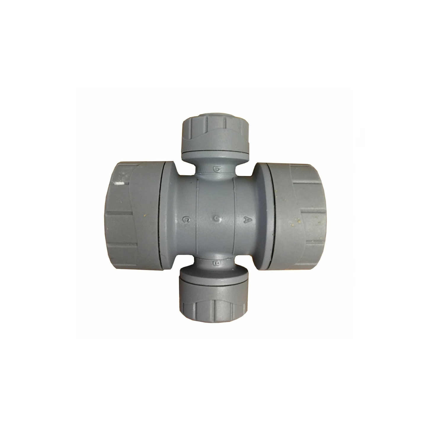 Polypipe Polyplumb 2-Port Socket/Socket Manifold (Grey) 22mm x 10mm - PB2822
