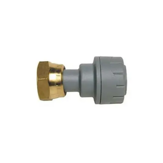 Polypipe Polyplumb Straight Tap Connector (Grey) 22mm x 3/4" - PB722