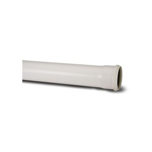 Polypipe Ring Seal Soil Socketed Pipe (White) 110mm x 3m - SP430W