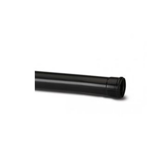 Polypipe Soil Plain Ended Pipe (Black) 110mm x 3m - P430B