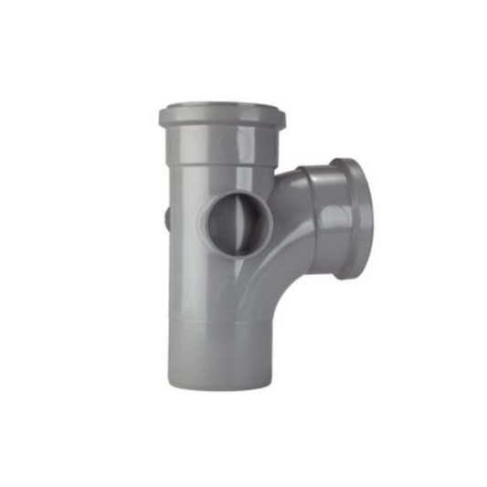 Polypipe Ring Seal Soil Equal Branch Double-Socket 2-Boss (Grey) 110mm x 92.5° - ST401G