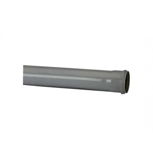 Polypipe Soil Spigot Socket Soil Pipe (Grey) 82mm x 3m - SP330G