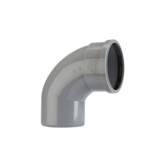 Polypipe Ring Seal Soil Bend (Grey) 82mm x 90° - SB309G
