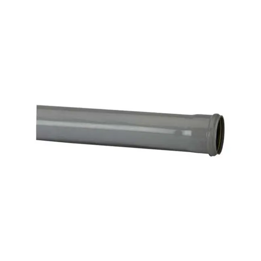Polypipe Ring Seal Soil Socketed Pipe (Grey) 110mm x 3m - SP430G