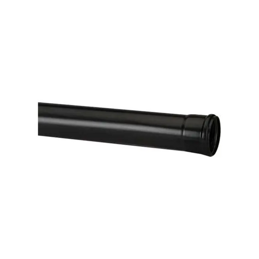 Polypipe Ring Seal Soil Socketed Pipe (Black) 110mm x 3m - SP430B
