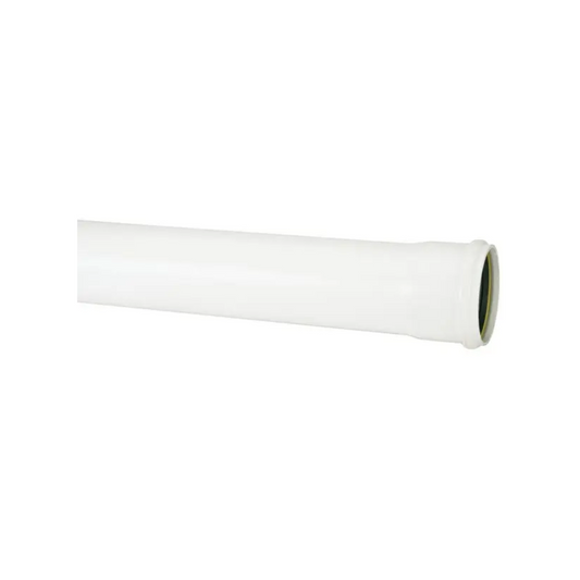 Polypipe Ring Seal Soil Socketed Pipe (White) 110mm x 4m - SP440W