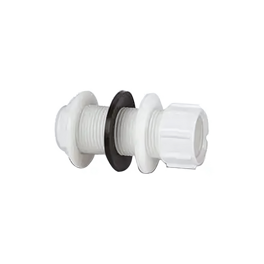 Polypipe Straight Tank Connector (White) 21.5mm - VP49W