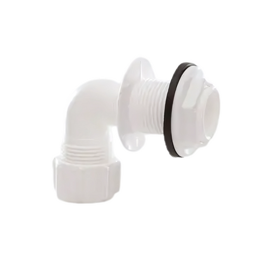 Polypipe Bent Tank Connector (White) 21.5mm - VP50