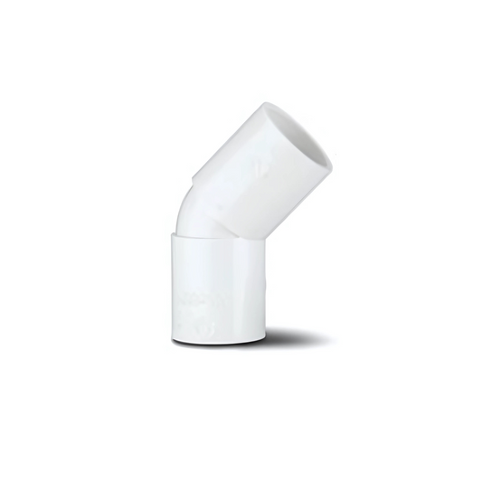 Polypipe Solvent Weld Overflow Bend (White) 21.5mm x 45° - NS55W