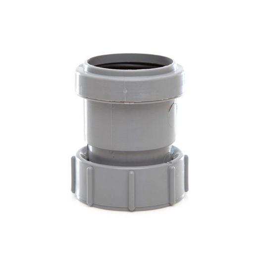 Polypipe Waste Push-Fit Threaded Coupler (Grey) 40mm - WP32G