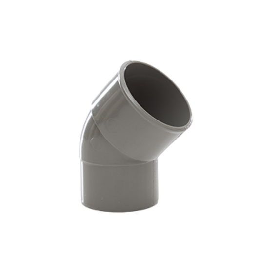 Polypipe Spigot Bend (Solvent Grey) 50mm x 45° - MU305SG