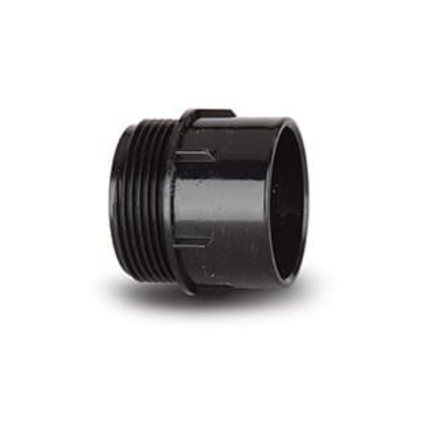 Polypipe Male Iron Socket BSP Connector (Black) 50mm - MU322B