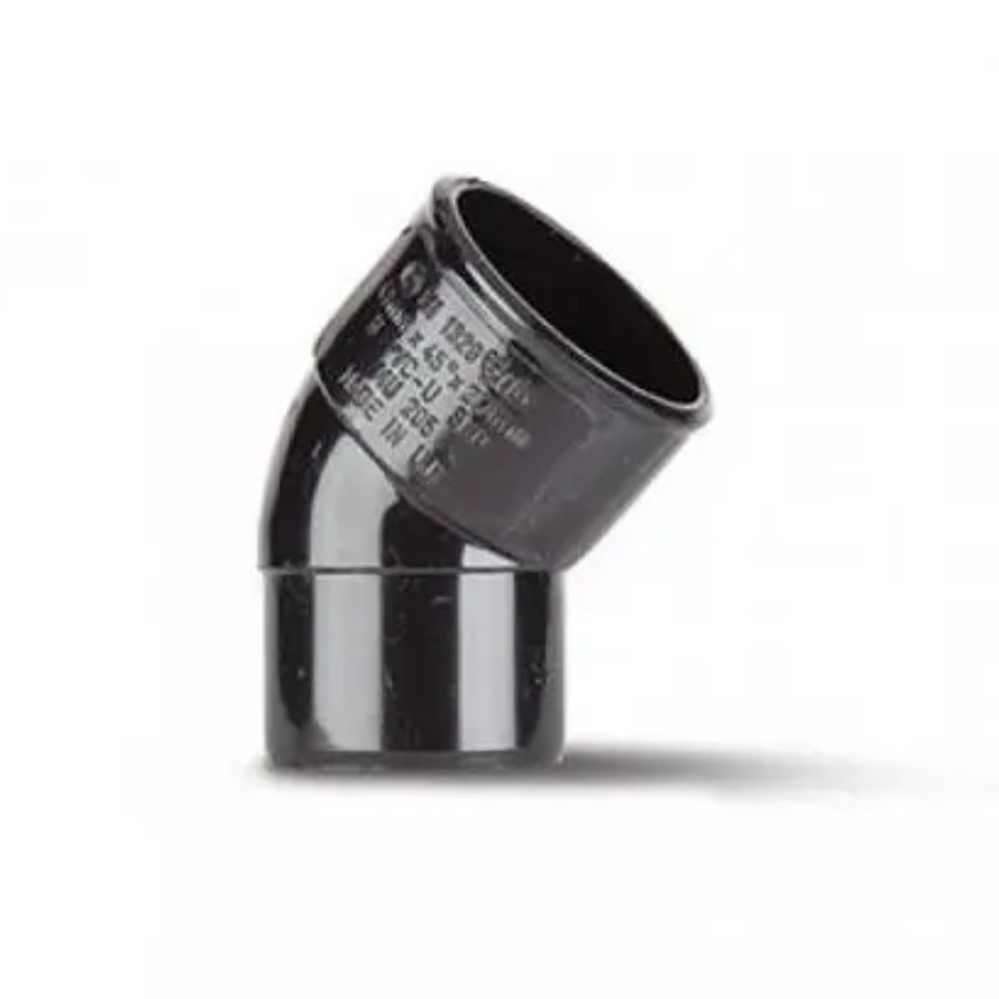 Polypipe Spigot Bend (Black) 50mm x 45° - MU305B