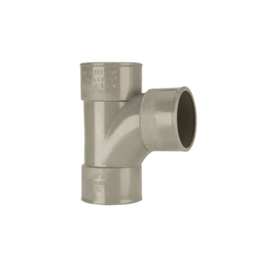 Polypipe Waste Push-Fit Swept Tee (Solvent Grey) 32mm x 92.5° - MU116SG