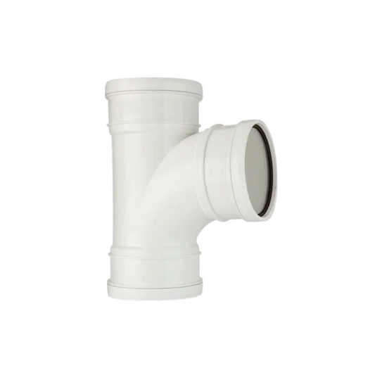 Polypipe Soil Swept Tee 50mm x 90° (White) - MU316W