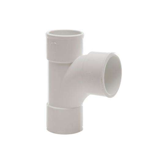 Polypipe Waste Push-Fit Swept Tee (White) 32mm x 92.5° - MU116W