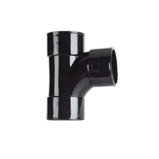 Polypipe Waste Swept Tee (Black) 40mm x 92.5° - MU216B