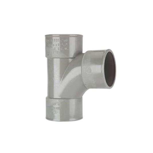 Polypipe Waste Swept Tee (Solvent Grey) 40mm x 92.5° - MU216SG