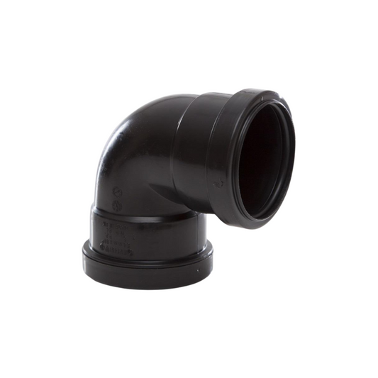 Polypipe Waste Push-Fit Knuckle Bend (Black) 50mm x 90° - WP64B