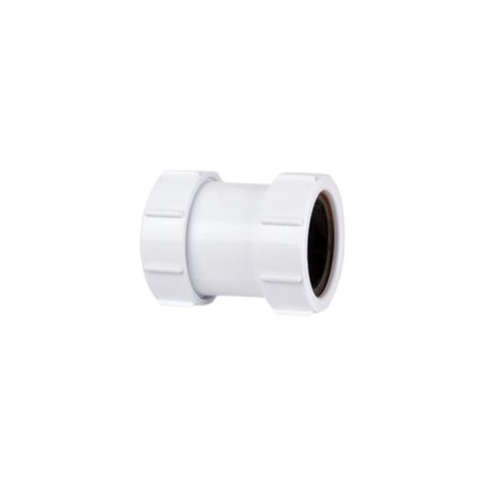 Polypipe Compression Waste Straight Connector (White) 40mm - PS40