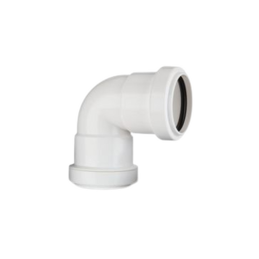 Polypipe Compression Waste Knuckle Bend (White) 32mm x 90° - PS15