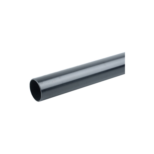40mm x 3M Osma Waste Plain Ended Pipe - Wavin (Black) - 5M073B