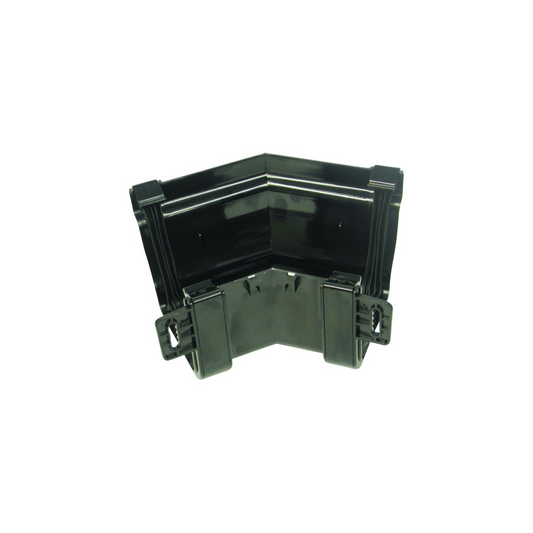 111mm x 45° Osma Stormline Gutter Angle External - Wavin (Black) - 8T854B