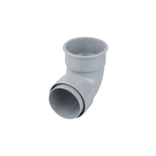68mm x 87.5° Osma RoundLine Pipe Bend - Wavin (Grey) - 0T161AG