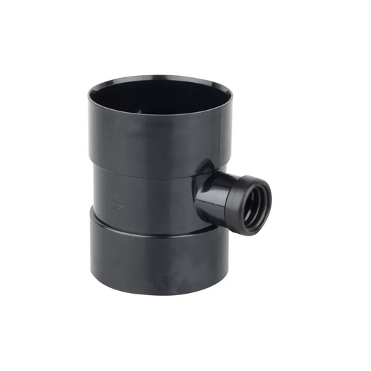 110mm x 32mm OsmaSoil Double‑Socket Bossed Pipe - Wavin (Black) -4S583B