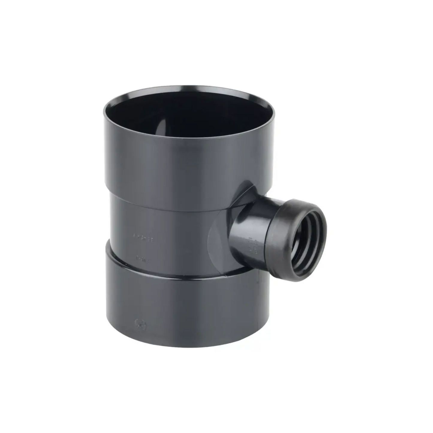 110mm x 40mm OsmaSoil Double Socket Bossed Pipe - Wavin (Black) - 4S584B