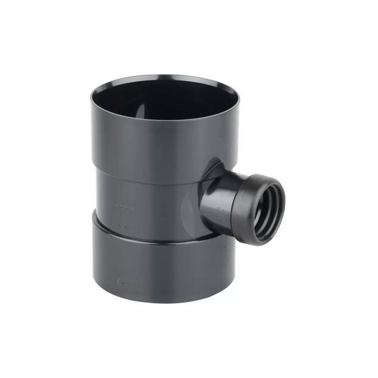110mm x 40mm OsmaSoil Double Socket Bossed Pipe - Wavin (Black) - 4S584B