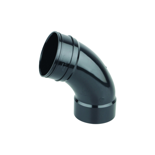110mm Osma Soil Double Solvent Weld Bend 67.5 Degree - Wavin (Black) - 4S462B