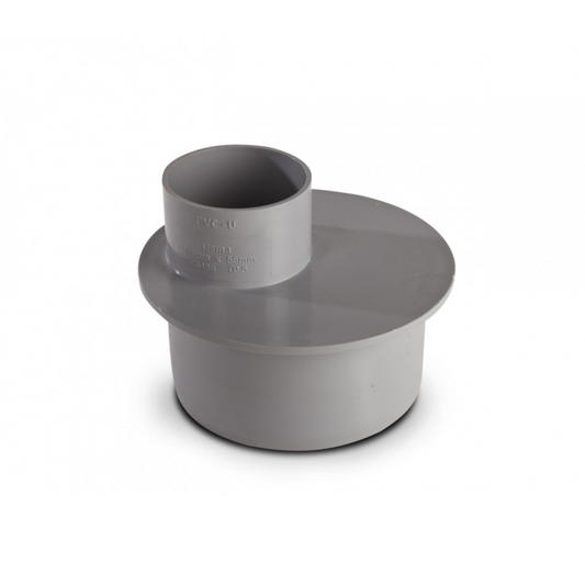 110mm x 50mm OsmaSoil Solvent Weld Socket Reducer - Wavin (Grey) - 4S496G