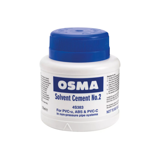 Wavin OsmaSoil Solvent Cement No. 2 (White) 125ml - 4S383G