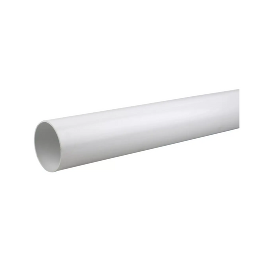 Wavin OsmaSoil Plain‑Ended Pipe (White) 3m 110 mm – 4S073W