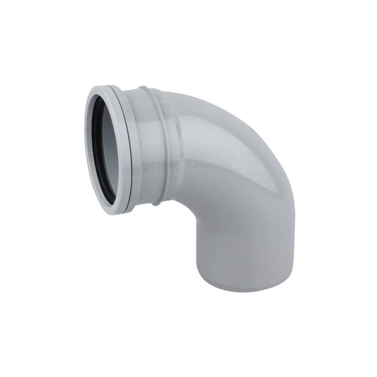 Wavin OsmaSoil Ring‑Seal Bend (Grey) 87.5° 82mm – 3S161G