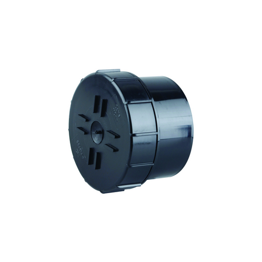 110mm Osma Soil Solvent Weld Access Plug - Wavin (Black) - 4S492B