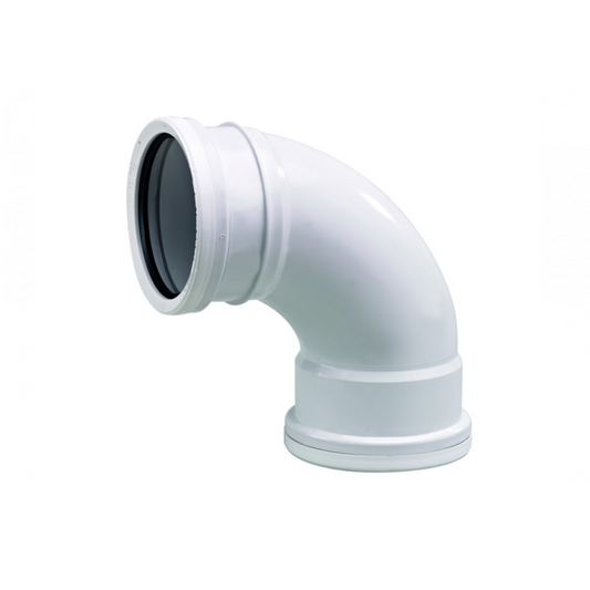 110mm x 87.5° OsmaSoil Double Socket Bend - Wavin (White) - 4S561W
