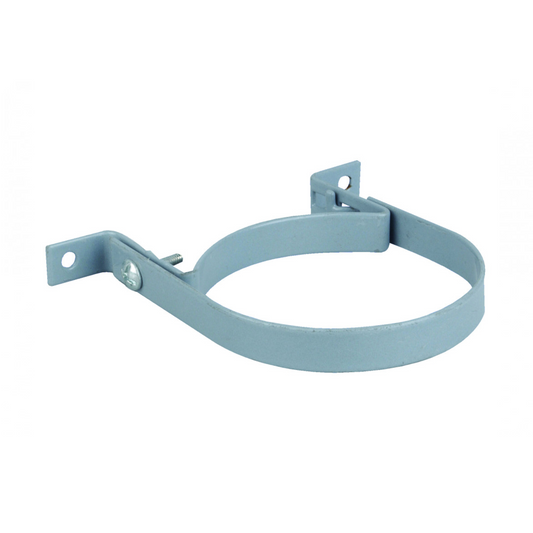 110mm OsmaSoil Steel Pipe/Socket Bracket - Wavin (BZP Coated Steel) - 4S084
