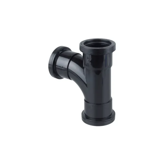 87.5° x 40 mm Osma Push‑Fit Waste Tee - Wavin (Black) – 5W190B