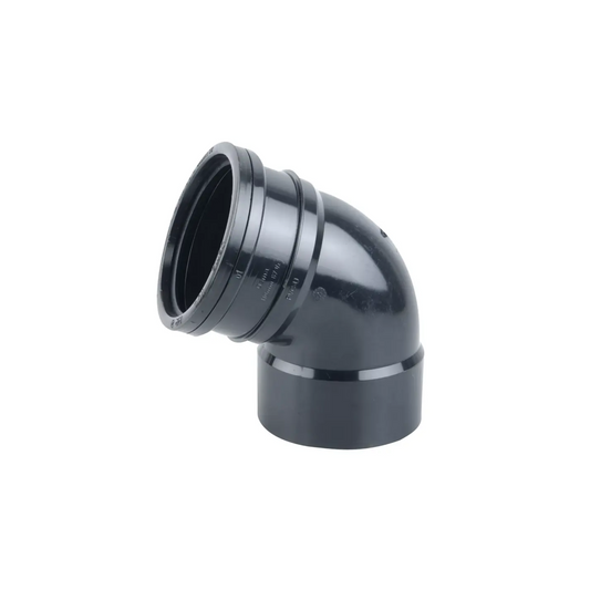 Wavin OsmaSoil Solvent‑Weld Offset Bend (Black) 110 mm 67.5° - 4S440B