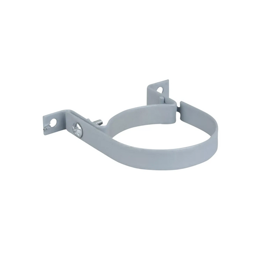 82mm OsmaSoil PVC‑U Pipe/Socket Bracket - Wavin (Grey) - 3S084