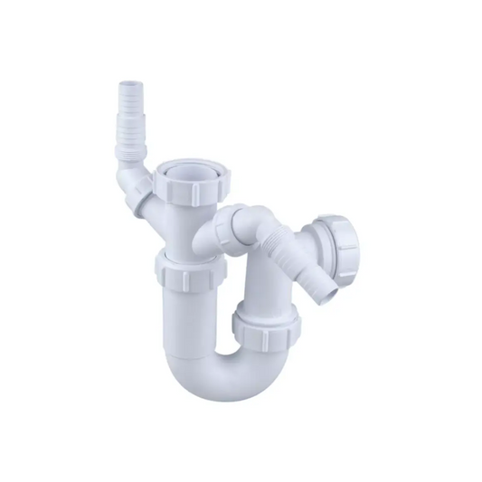 Wavin Osma Adjustable Sink Trap with Water Seal (White) 40mm 75mm - 5V869W