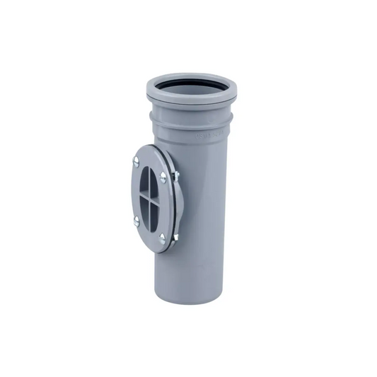 Wavin OsmaSoil Ring Seal Bolted Access Pipe (Grey) 82mm – 3S274G